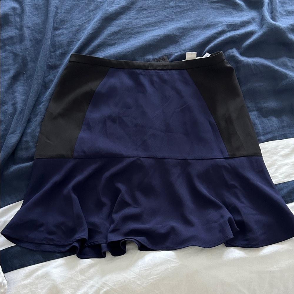 H&M Black and Blue Mini Skirt